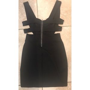 Cages sides mini dress